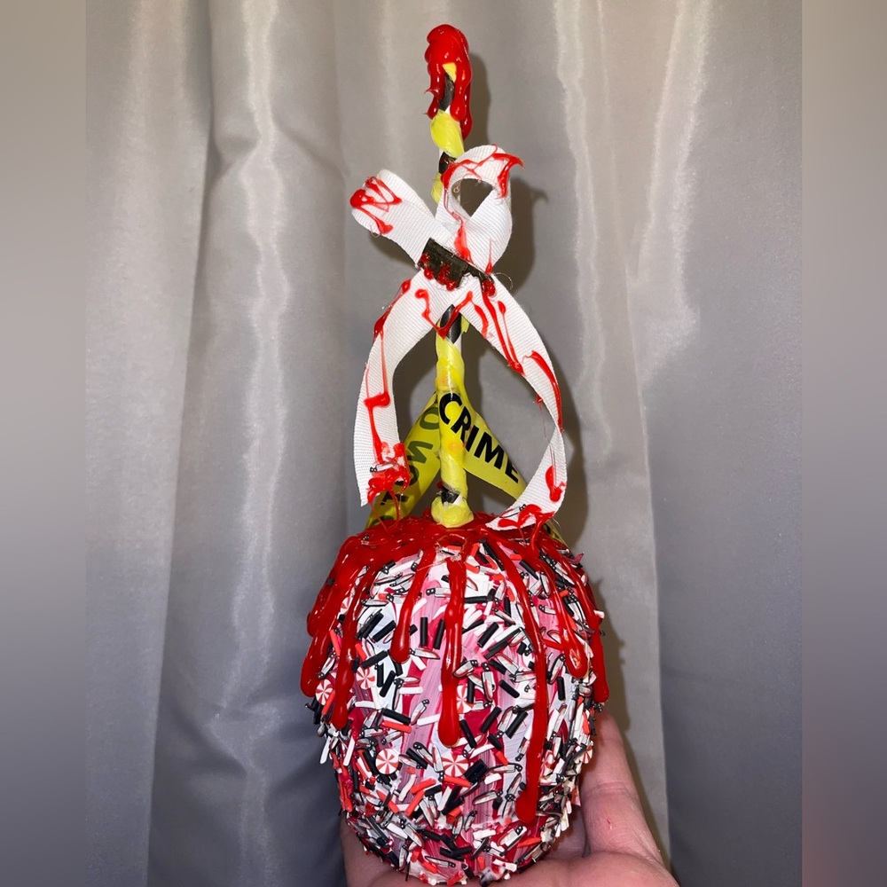 Crime Scene Caramel Apple!